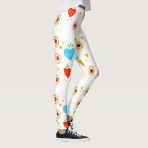 Leggings Coeurs Et Fleurs