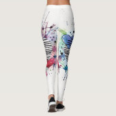Leggings Coeurs Et Lavages Dans L'Aquarelle (Dos)