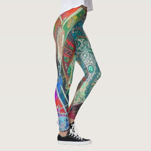 Leggings Coeurs et Paisley (Droite)
