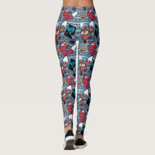 Leggings Coeurs et renards modelés