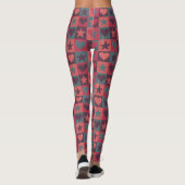 Leggings Coeurs et rose de profil sous convention (Dos)