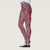 Leggings Coeurs et rose de profil sous convention (Gauche)