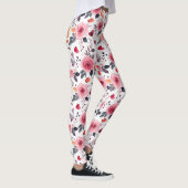 Leggings Coeurs Et Roses Roses (Droite)