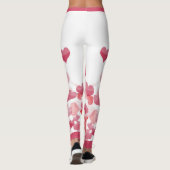 Leggings Coeurs flottants rouges roses (Dos)