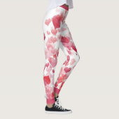 Leggings Coeurs flottants rouges roses (Droite)