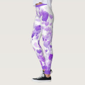 Leggings Coeurs flottants violets (Gauche)