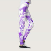 Leggings Coeurs flottants violets (Droite)