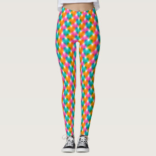 Leggings Coeurs géométriques en couleurs psychédéliques (1)