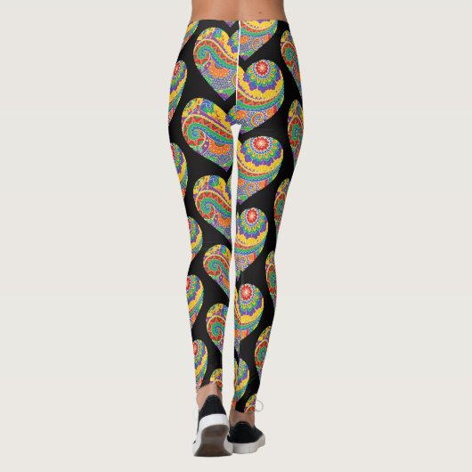 Leggings Coeurs Mandala (Dos)
