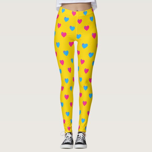 Leggings Cœurs Moyens Fierté Pan (Devant)