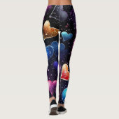 Leggings Coeurs multicolores (Dos)