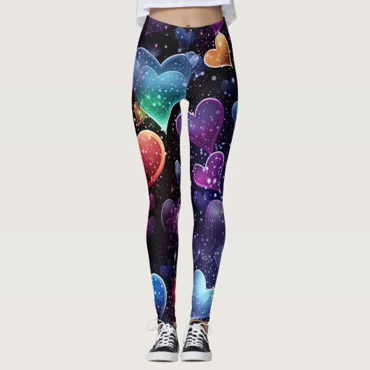 Leggings Coeurs multicolores (Devant)
