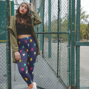 Leggings Coeurs multicolores