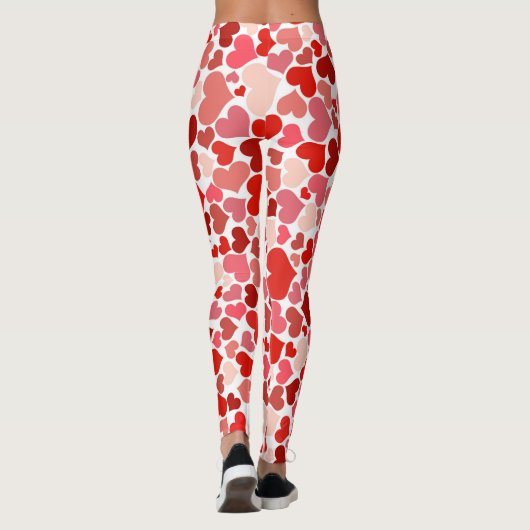 Leggings Coeurs multicolores Motif-20367 (Dos)