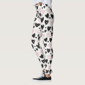 Leggings Cœurs Noirs Roses (Gauche)