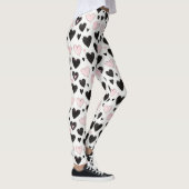 Leggings Cœurs Noirs Roses (Droite)