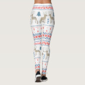 Leggings Coeurs nordiques de rennes et rayures Fairisle (Dos)