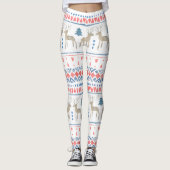Leggings Coeurs nordiques de rennes et rayures Fairisle (Devant)