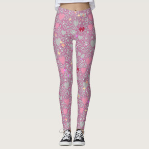 Leggings Coeurs rayonnants Motif 01 Lgrey BG