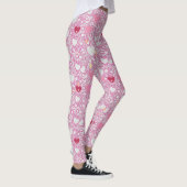 Leggings Coeurs rayonnants Motif 01 Offwhite BG (Droite)