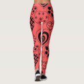 Leggings Coeurs répétitifs (Dos)