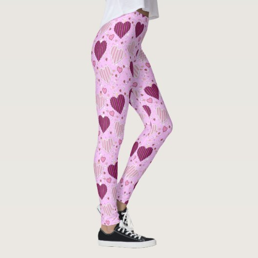 Leggings Coeurs rose (Droite)