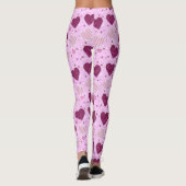 Leggings Coeurs rose (Dos)