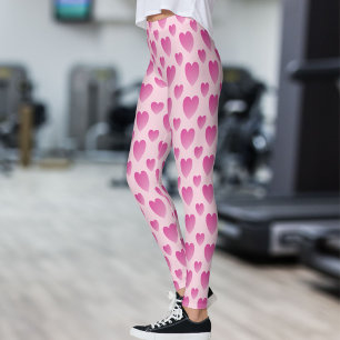 Leggings Coeurs roses