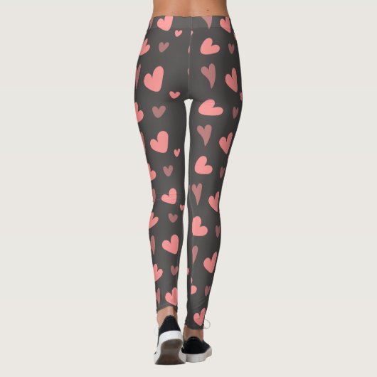 Leggings Coeurs roses (Dos)