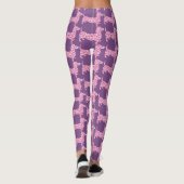 Leggings Coeurs roses Dachshund (Dos)