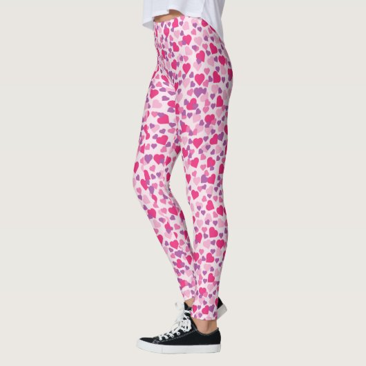 Leggings Coeurs roses de Saint-Valentin (Gauche)