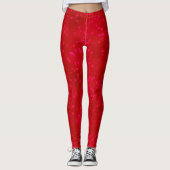 Leggings Coeurs roses de Saint-Valentin en rouge (Devant)