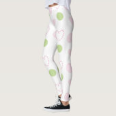 Leggings Coeurs roses Design (Gauche)