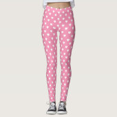 Leggings Coeurs roses et blancs heureux (Devant)