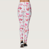 Leggings Coeurs roses mignons et modernes partout sur Motif (Dos)