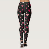 Leggings Cœurs roses, rouges et blancs  (Dos)