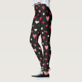 Leggings Cœurs roses, rouges et blancs  (Gauche)
