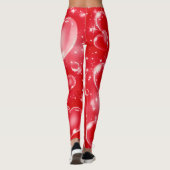 Leggings Cœurs Rouge Bulles Mignon Fille 90's (Dos)