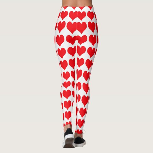 Leggings Coeurs rouges (Dos)