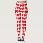 Leggings Coeurs rouges (Devant)