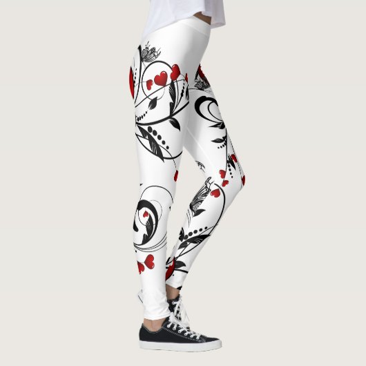 Leggings Coeurs rouges (Droite)