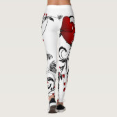 Leggings Coeurs rouges (Dos)