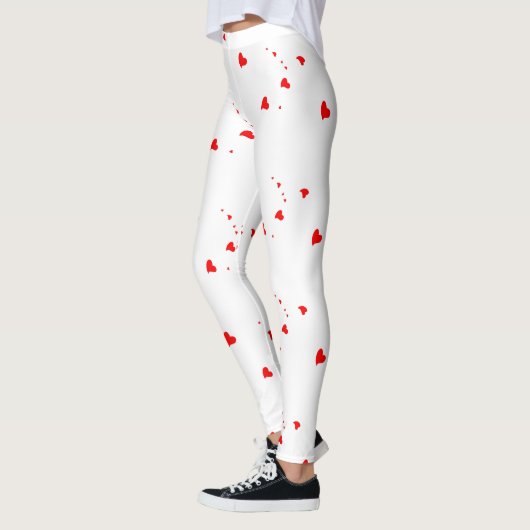 Leggings Cœurs rouges (Gauche)