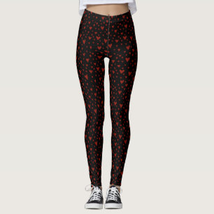 Leggings Coeurs rouges Aimer Valentine