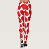 Leggings Coeurs rouges Motif, Romantique, Amour (Dos)