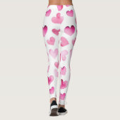 Leggings Coeurs rouges roses Valentines Motif (Dos)