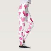 Leggings Coeurs rouges roses Valentines Motif (Droite)