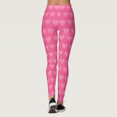 Leggings Coeurs satinés - Pastel et rose Rose (Dos)