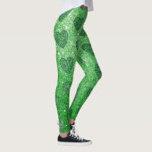 Leggings Coeurs Shamrocks de l'Jour de l'Saint Patrick vert (Droite)