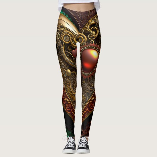 Leggings Coeurs Steampunk (Devant)